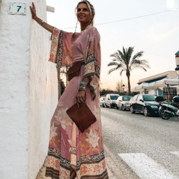 Spell & The Gypsy Pink Cherry Blossom Kimono Set - Picture 6 of 14